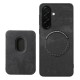 Samsung Galaxy S26 Case with Detachable Card Holder, MagSafe Compatible, Synthetic Leather - Black