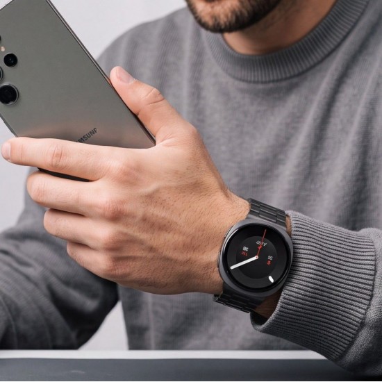 Tech-Protect Stainless Steel Bracelet for Samsung Galaxy Watch 40/44/46 mm - Black