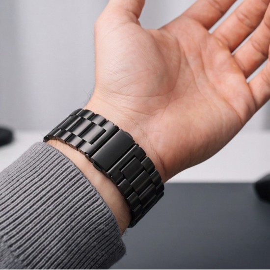 Tech-Protect Stainless Steel Bracelet for Samsung Galaxy Watch 40/44/46 mm - Black