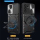 Samsung Galaxy A17 4G / A17 5G / A18 / A26 Case with Stand and Sliding Lens Cover - Black