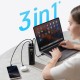 Cuktech PB200U Powerbank 210W 20000mAh 2x USB-C + USB-A with TFT display and 240W USB-C cable - black