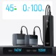 Cuktech PB200U Powerbank 210W 20000mAh 2x USB-C + USB-A with TFT display and 240W USB-C cable - black