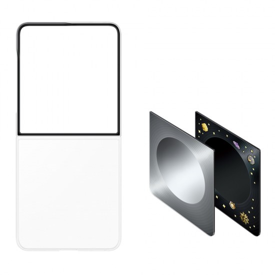 Samsung Flipsuit Case for Samsung Galaxy Z Flip 8 with Interactive LED Card - Gray