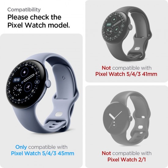 Spigen Elite Shield EZ Fit 2-Pack hydrogel foil for Google Pixel Watch 45 mm