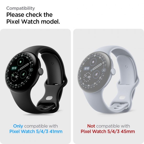Spigen Elite Shield EZ Fit 2-Pack hydrogel foil for Google Pixel Watch 41 mm