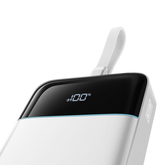 Cuktech LPB252N 120W 25000mAh Powerbank with Built-in USB-C Cable - White