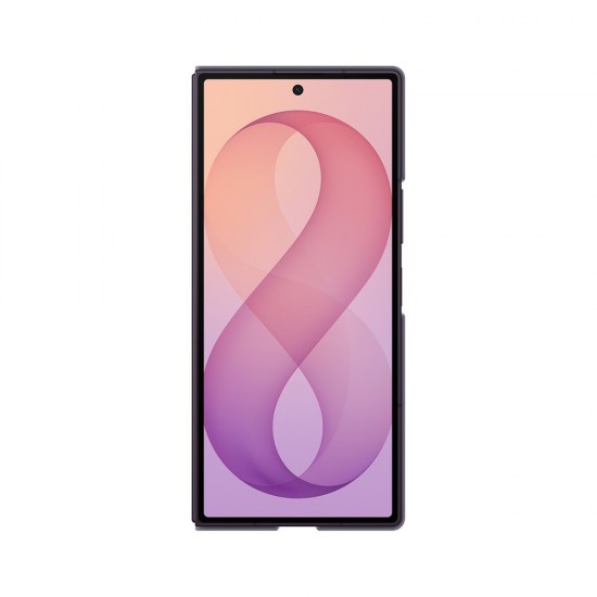 Samsung Silicone Magnet Case for Samsung Galaxy Z Fold 8 compatible with MagSafe + 2 anti-reflective films - purple