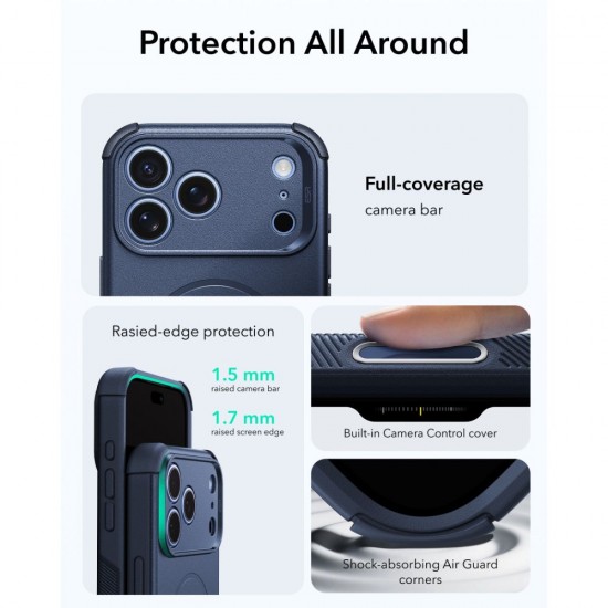ESR Cyber ​​Tough MagSafe Case for iPhone 18 Pro Max / 17 Pro Max - Navy Blue