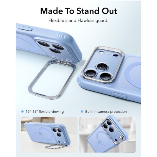 ESR Classic Hybrid Kickstand MagSafe Case for iPhone 18 Pro / 17 Pro - Light Blue Matte