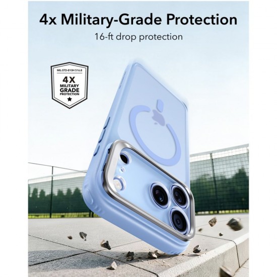 ESR Classic Hybrid Kickstand MagSafe Case for iPhone 18 Pro / 17 Pro - Light Blue Matte