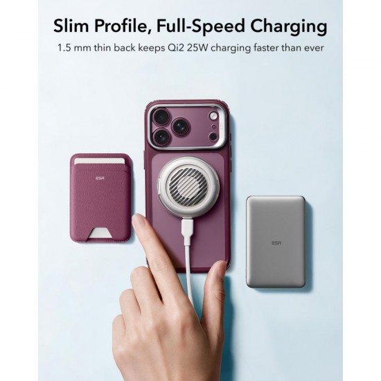 ESR Classic Hybrid Kickstand MagSafe case for iPhone 18 Pro Max / 17 Pro Max - dark cherry matte