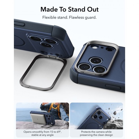 ESR Cyber ​​Tough Kickstand MagSafe Case for iPhone 18 Pro / 17 Pro - Navy Blue