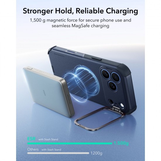 ESR Cyber ​​Tough Kickstand MagSafe Case for iPhone 18 Pro / 17 Pro - Navy Blue
