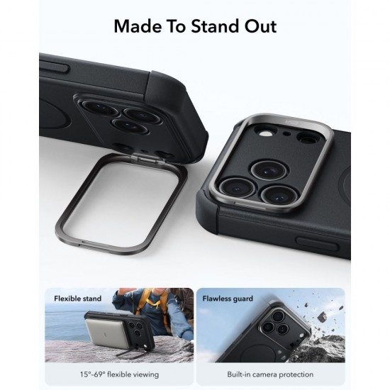 ESR Cyber ​​Tough Kickstand MagSafe Case for iPhone 18 Pro Max / 17 Pro Max - Black