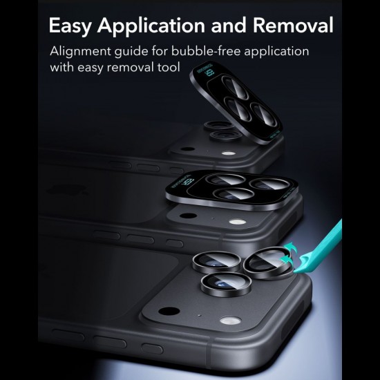ESR Armorite Camera Protector 2-Pack Tempered Glass for iPhone 18 Pro / 18 Pro Max - Black