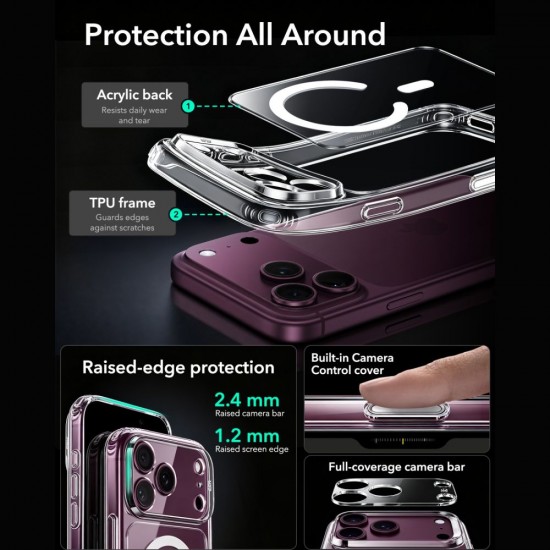 ESR Classic Hybrid MagSafe Case for iPhone 18 Pro / 17 Pro - Clear