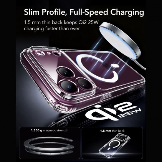 ESR Classic Hybrid MagSafe Case for iPhone 18 Pro / 17 Pro - Clear