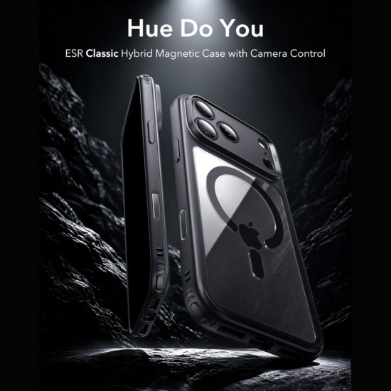 ESR Classic Hybrid MagSafe Case for iPhone 18 Pro Max / 17 Pro Max - Clear Black