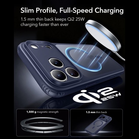 ESR Classic Hybrid MagSafe case for iPhone 18 Pro Max / 17 Pro Max - frosted blue