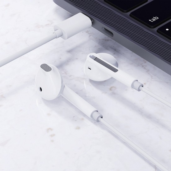 Acefast L13 In-Ear Wired Headphones with USB-C Microphone - White