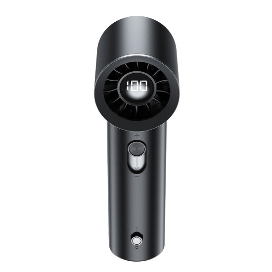 Acefast YF1 Mini Hand Fan with LED Display and Free Airflow Adjustment - Black