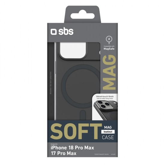 SBS Instinct Mag Case for iPhone 18 Pro Max / 17 Pro Max Compatible with MagSafe - Black