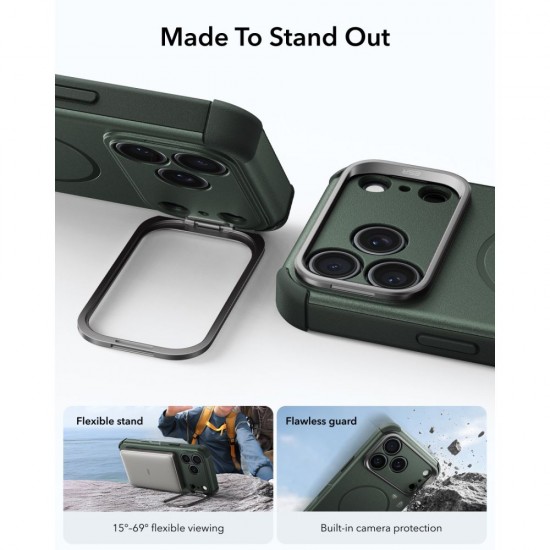 ESR Cyber ​​Tough Kickstand MagSafe Case for iPhone 18 Pro / 17 Pro - Green
