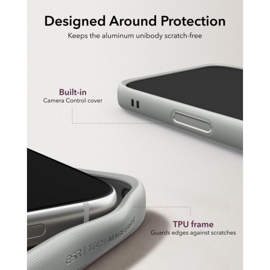 ESR Leather Kickstand MagSafe Case for iPhone 18 Pro Max / 17 Pro Max - Gray