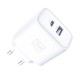 3mk DualCharge 20W PD3.0 QC 3.0 PPS USB 1A1C Wall Charger - White