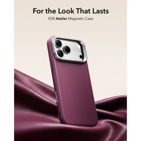 ESR Atelier Kickstand MagSafe Case for iPhone 18 Pro / 17 Pro - burgundy