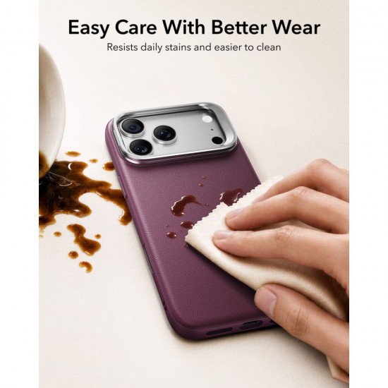 ESR Atelier Kickstand MagSafe Case for iPhone 18 Pro / 17 Pro - burgundy