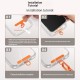 150 cm adjustable neck and shoulder strap with steel plate - orange