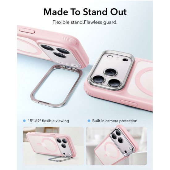 ESR Classic Hybrid Kickstand MagSafe Case for iPhone 18 Pro / 17 Pro - Matte Pink