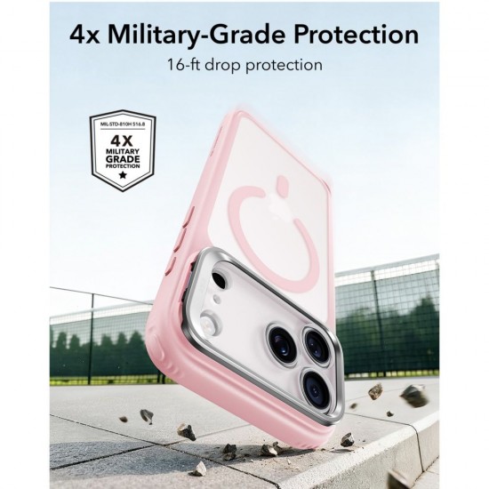 ESR Classic Hybrid Kickstand MagSafe Case for iPhone 18 Pro / 17 Pro - Matte Pink