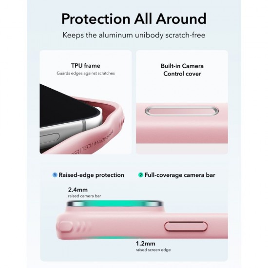 ESR Classic Hybrid Kickstand MagSafe Case for iPhone 18 Pro / 17 Pro - Matte Pink
