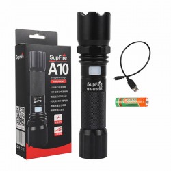 Φακός Superfire A10 – 550 lm, USB, 100–200 μ., 5 λειτουργίες