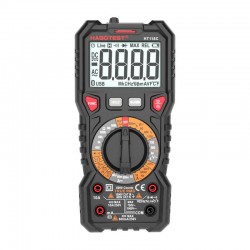 Habotest Ψηφιακό Πολύμετρο με Φακό HT118C, True RMS, NCV, Δοκιμή Μπαταριών (Μαύρο)