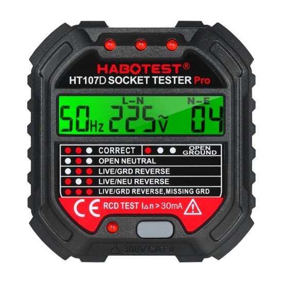 Habotest Tester Καλωδίων με ψηφιακή οθόνη HT107D (Μαύρο)