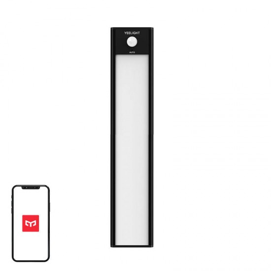 Yeelight Φωτιστικό Ντουλάπας/Ραφιών με Αισθητήρα Κίνησης 20cm 4000K (Μαύρο)