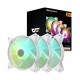 Darkflash Σετ Ανεμιστήρων PC RGB C6 3σε1 120x120 (Λευκό)