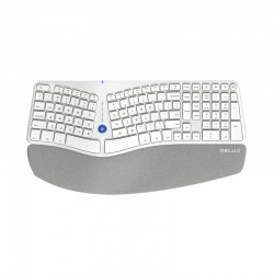 Wireless Ergonomic Keyboard Delux GM901D BT+2.4G (white) (QWERTY)