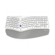 Wireless Ergonomic Keyboard Delux GM901D BT+2.4G (white) (QWERTY)