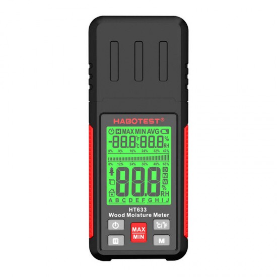Habotest Μετρητής Υγρασίας Υλικών HT633 (Μαύρο) Habotest Μετρητής Υγρασίας Υλικών HT633 (Μαύρο)
