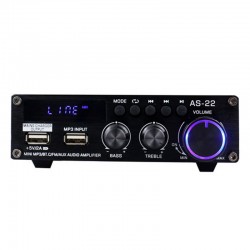 Blitzwolf Ενισχυτής Ήχου AS-22, 45W, Bluetooth 5.0, USB με Τηλεχειριστήριο (Μαύρο)