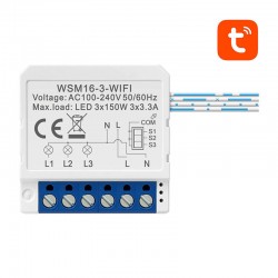 Avatto Έξυπνος Ενδιάμεσος Διακόπτης WiFi WSM16-W3 TUYA (Λευκό)
