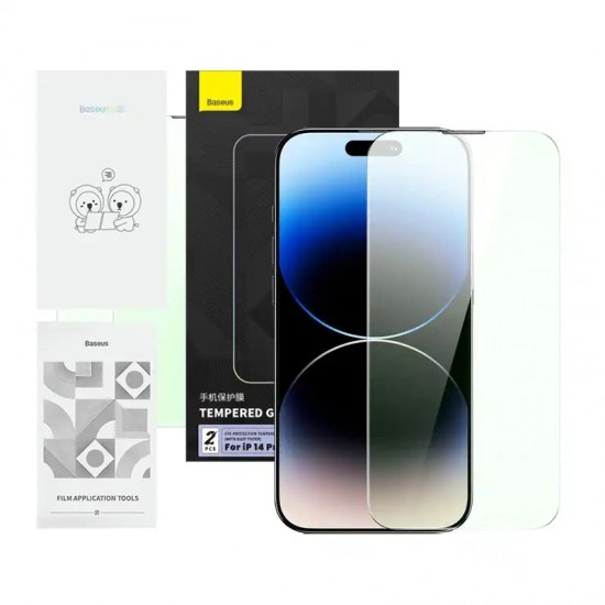 Baseus Προστατευτικό Οθόνης Tempered Glass με Φίλτρο Ιδιωτικότητας Crystal Series για iPhone 14 Pro