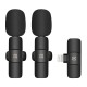 Puluz Ασύρματο Μικρόφωνο Lavalier PU3150B Lightning, 2τμχ (Μαύρο)
