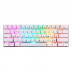 Motospeed Μηχανικό Πληκτρολόγιο Ασύρματο SK62 Blue Switches (Λευκό)