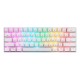 Motospeed Μηχανικό Πληκτρολόγιο Ασύρματο SK62 Blue Switches (Λευκό)