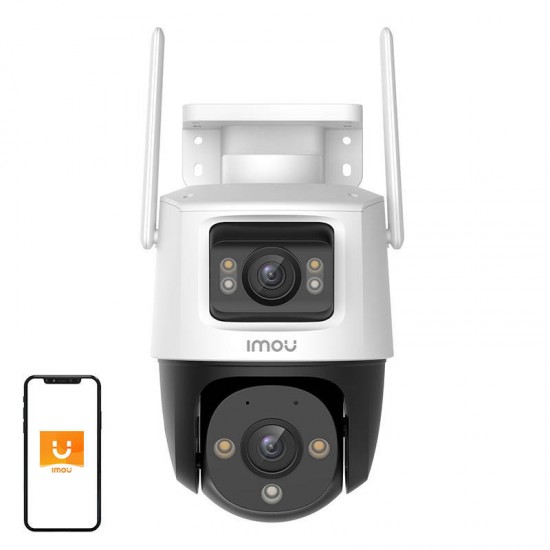 IMOU Κάμερα Εξωτερικής Παρακολούθησης Cruiser Dual 360°, WiFi, 8MP (Λευκό)